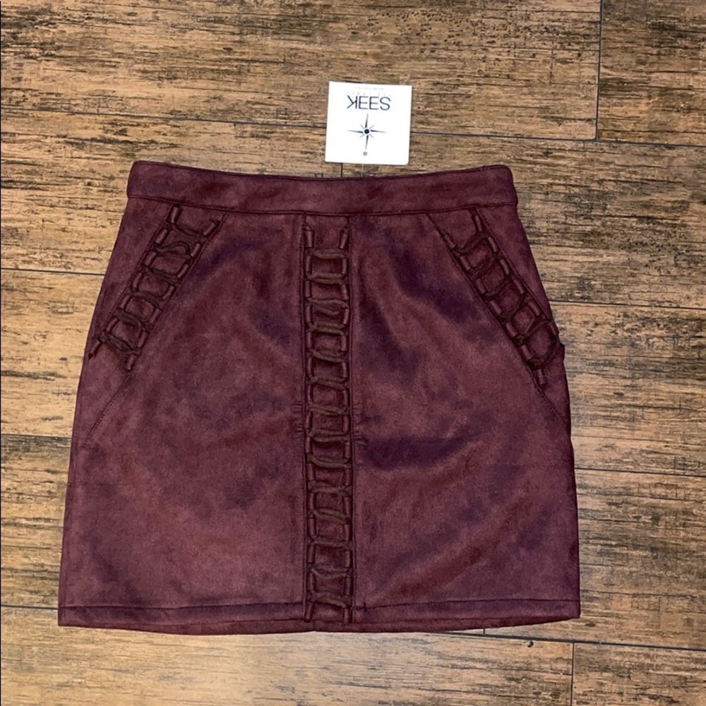 Seek the Label Suede Skirt